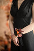 Ling's Moment 25Pcs Artificial Black Roses Decor with Stems, 3" Real Touch DIY Foam Floral for Wedding Bouquets