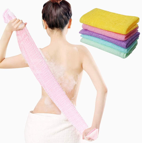 Aniann 5 Pcs Exfoliating Washcloth Towel, Japanese Exfoliating Cloth for Shower, Body Back