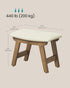 9.8 15.4 11.8 Inches, Summer ULSF052LF01 SONGMICS Foot Stool Ottoman, Padded Foot Rest Under Desk with Solid Wood