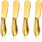 Stainless Steel Butter Knife, 4Pcs Gold Applicator Set for Home Breakfast Use, Deluxe Sandwich Cream Cheese