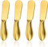 Stainless Steel Butter Knife, 4Pcs Gold Applicator Set for Home Breakfast Use, Deluxe Sandwich Cream Cheese