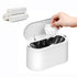 SUBEKYU Mini Trash Can with Lid, Small Desk Trash Can, White, Includes 3 Roll Bags