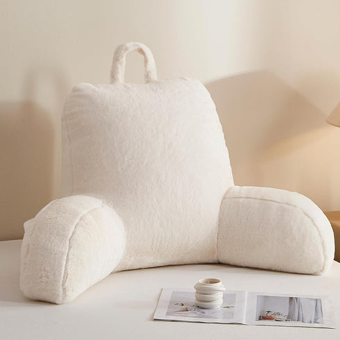 Reading Pillow with Arms for Sitting in Bed, Backrest Support Cushion Soft
