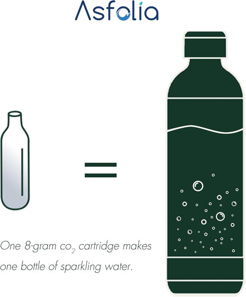 Portable Sparkling Water Maker, Stainless Soda Maker for Home and Outdoor Use, 10PCS Cylinders, 1L PET Bottle