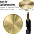 Hammered Counter 12 inch FREELOVE Gold Tray, Round Brass Serving Platter, Bar Circle Decorative Plate, Coffee Table