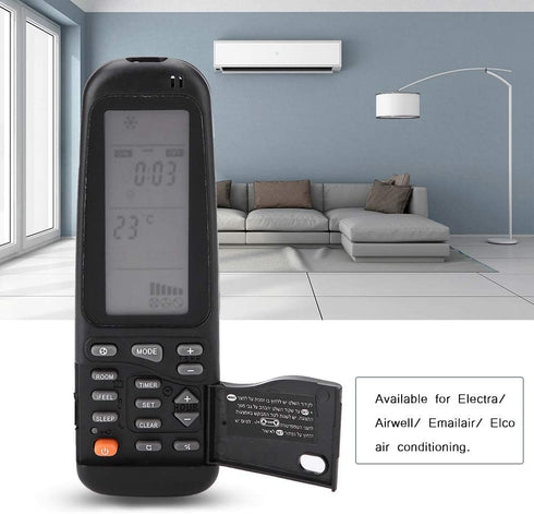 RC-3 25 in 1 Air Conditioner Remote Control Replacement for Electra/Airwell/Emailair/Elco, RC YKR-M/001E, RC-3