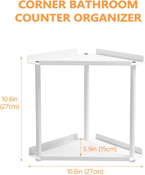 Counter Countertop,Countertop FLE Corner Bathroom Organizer, Bathroom Organizer Storage Shelf for Bath, Kitchen, Living