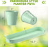 2 Sets Hicarer Herb Planter with Tray Metal Herb Garden Planter with Drainage Farmhouse Windowsill Pots for Indoor
