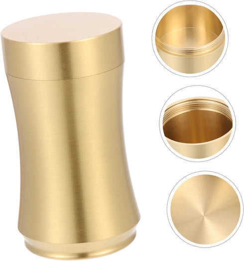 Zerodeko Tea Pot Copper Craft Storage Container, Delicate Holder for Coffee, Sugar, Tea, Portable Brass Organizer