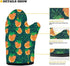 Dellukee Oven Mitt and Pot Holder Set, Leopard Print Heat Resistant Kitchen Gloves for Baking Cooking Grilling BBQ
