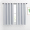 NICETOWN Greyish White Room Darkening Curtains, Thermal Insulated Grommet Panels for Bedroom (2 Panels, 52 by 54)
