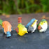 Zerodis Miniature Bird Decorative Figurines - Pack of 4 Resin Birds for Garden