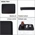 Large Resin Bathroom Sink Vanity Tray, Decorative Rectangle Organizer for Countertop, Perfume Tray (Black)