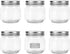 HOXHA 6 Pack Glass Regular Mouth Mason Jars, 8 oz Clear Glass