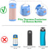 Marbe Replacement Straws for Thermos Funtainer 12 Ounce Bottle, 3 Pieces Straw Cleaning Brushes