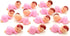72pcs Mini Plastic Baby Favor Supplies for Baby Shower, 1 Inch Party Cake Babies (Pink)
