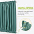 PONY DANCE Sidelight Door Curtain, Rod Pocket Blackout Panels for Sliding Glass French Door, 25 W x 72 L, Sea Teal