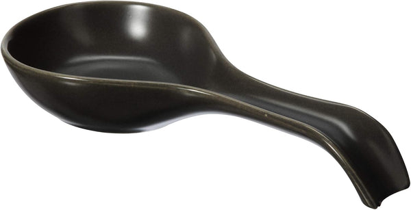 OGGI Ceramic Spoon Rest - Spoon Holder for Stove Top & Countertop, Black Kitchen Decor