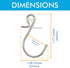 Millennial Essentials 35pcs Small S Hooks, Metal S Shaped Wire Hook Hangers for DIY Crafts, Jewelry, Key Chains