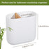 Bamboo Electric Toothbrush Holder, Bathroom Storage Organizer for Toothpaste, Floss, Razor, White