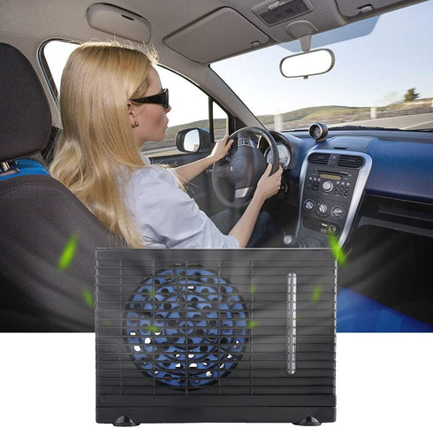 Car Cooling Fan, Portable 12V Mini Air Cooler, Compact Evaporative Water Cooling Fan for Car Truck Van SUV RV