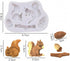 3Pcs/Set Forest Animal Silicone Fondant Molds, Squirrel, Chocolate Candy Moulds for Cake Decorating