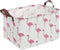 CLOCOR Rectangular Flamingo Storage Basket - Collapsible Waterproof Bin with Handles, Cute Pattern