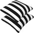 Poream 20x20 Set 2 Black and White Stripe Throw Pillow Covers in Farmhouse Pillow Case Soft Cushion Covers of for Sofa