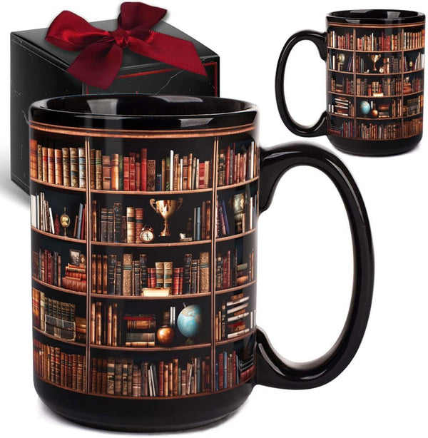 Kadiak Novelty Book Mug Librarian Gifts for Book Lovers Women Men, Book Club