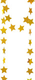 WEVEN Gold Glitter Star Garland Reflective Paper Party Streamers for Wedding, Baby Shower, Nursery Decoration