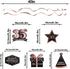 LINGTEER Happy 35th Birthday Decorations, 12 Pcs Black & Rose Gold Foil Swirls Streamer Set for 35 Years Old