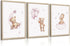 Baccone Bear Nursery Wall Art Decor Teddy Bear Wall Art Baby Girl Canvas
