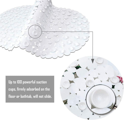MOLFUJ Non Slip Sea Turtle Bathtub Mat with Suction Cups, Oval Pebble Shower Mat for Baby Tub,Safety Vinyl Anti-Skid