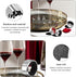 Stainless Steel Wine Bottle Collars, Durable Drip Rings, Simple Wine Drop Stopper with Felt (Red Waved)