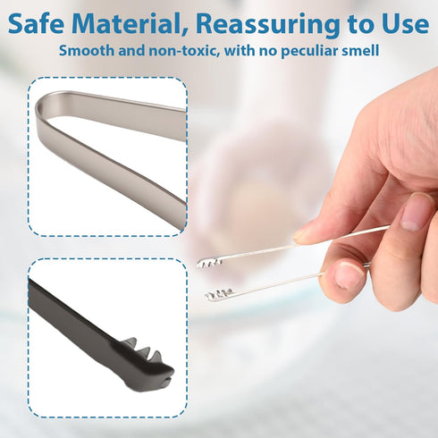 USCAUK 2 Pack Stainless Steel Egg Chalaza Removal Tool Remover Tong Eggshell Embryo Membrane Shell Essential Kitchen