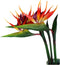3 Pcs Large 32 Inch Bird of Paradise Permanent Flower, UV Resistant No Fade Soft Rubber PU Artificial Plants, Orange Red