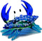 ChangThai Design Tiny 2½" Dark Blue Crab Figurine - Miniature Hand Blown Glass Sea Animals