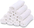 60 Pack Set (12x12 inches) Commercial GOLD TEXTILES Economy White Washcloths - Cotton Blend Grade Cleaning Rags, Quick