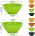 Plastic Bowls Set of 8 Pieces, 2 Sizes 17/34oz Unbreakable Reusable Light Weight Bowl for Cereal, Noodle, Soup, Pasta, Ramen, Popcorn, Fruit, Salad and All Purpose by Evanda