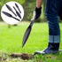 Willow Leaf-Shaped 12-inch Garden Trowel Tool, High-Carbon Steel Heavy Duty Manual Potting Tool (Grey)