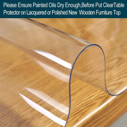 15x15 1.5mm Countertop Clear Plastic Laptop Desk Cover Writing Table Cover Protector In Transparent Rectangular