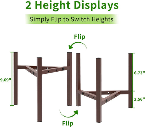 8 9 10 11 12 inch Aripark Plant Stand Indoor Adjustable, Metal Modern Plant Stands, Small Heavy Duty Stable Pot Flower