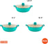 IMUSA USA Tea Caldero (Dutch Oven) with Glass Lid, 2-Quart Ceramic Interior, Teal