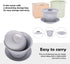 200ML Set 3 35ml Set Ti3124D iBasingo Titanium Gaiwan Kung Fu Teacup with Lid and Saucer Lightweight Portable Chinese