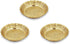 Shubhkart Solid Brass Nakshi Plate Set for Puja, Decoration & Diwali Gifting, Small 7 cm, Pack of 3