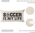 Sports-Themed Throw Pillow Cover for Kids, Teens, Boys, Soccer Is My Life Cotton Lumbar Pillow Case