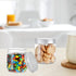 Fasmov 25 Pack 8 Ounce Clear Plastic Jars with Screw On Lids, Round Empty Containers for Kitchen Storage