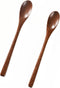 2PCS 7.8inch Wooden Spoons for Honey and CoffeeSmall Wooden Spoons with Long