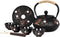 Japanese Style Cast Iron Teapot with 4 Tea Cups Trivet Tetsubin Tea