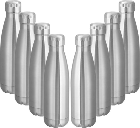 VEGOND 17oz Stainless Steel Water Bottles Bulk, Reusable Metal Sports Water Bottle, Keeps Drinks Hot and Cold, BPA Free
